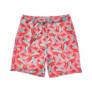Snapper Rock Mens  Geo Melon Sustainable Swim Short, Red